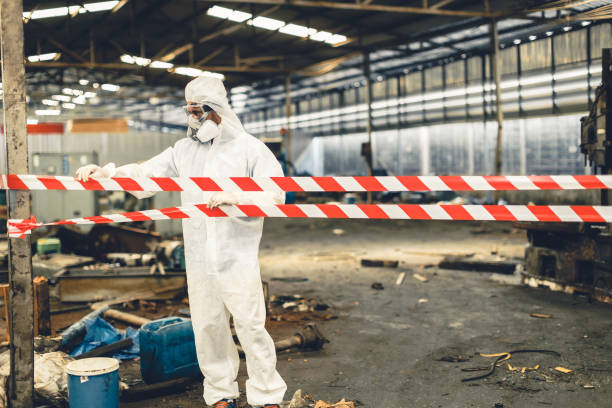 Professional Sewage Cleanup technician working in Silver Lake, FL